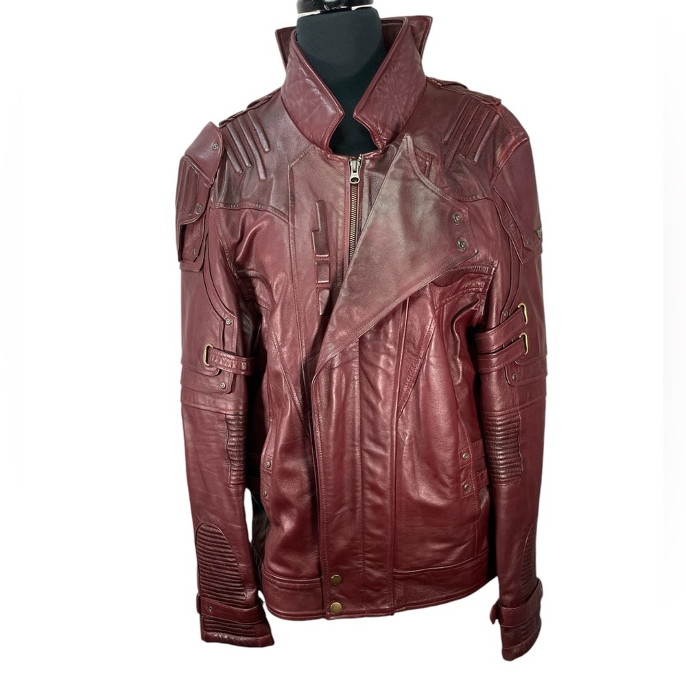 Lambskin real leather cosplay galaxy skylord guardian handmade burgundy maroon - Picture 1 of 15